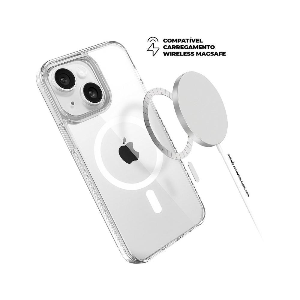 Kit Capa case capinha Anti-Slip Magsafe e Pelicula Coverage 5D Pro Preta para iPhone 15 - Gshield - 5