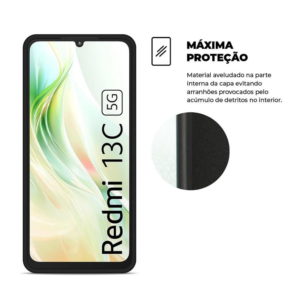 Capa case capinha para Xiaomi Redmi 13 Pro / 13C 5G - Silicon Veloz - Gshield - 3