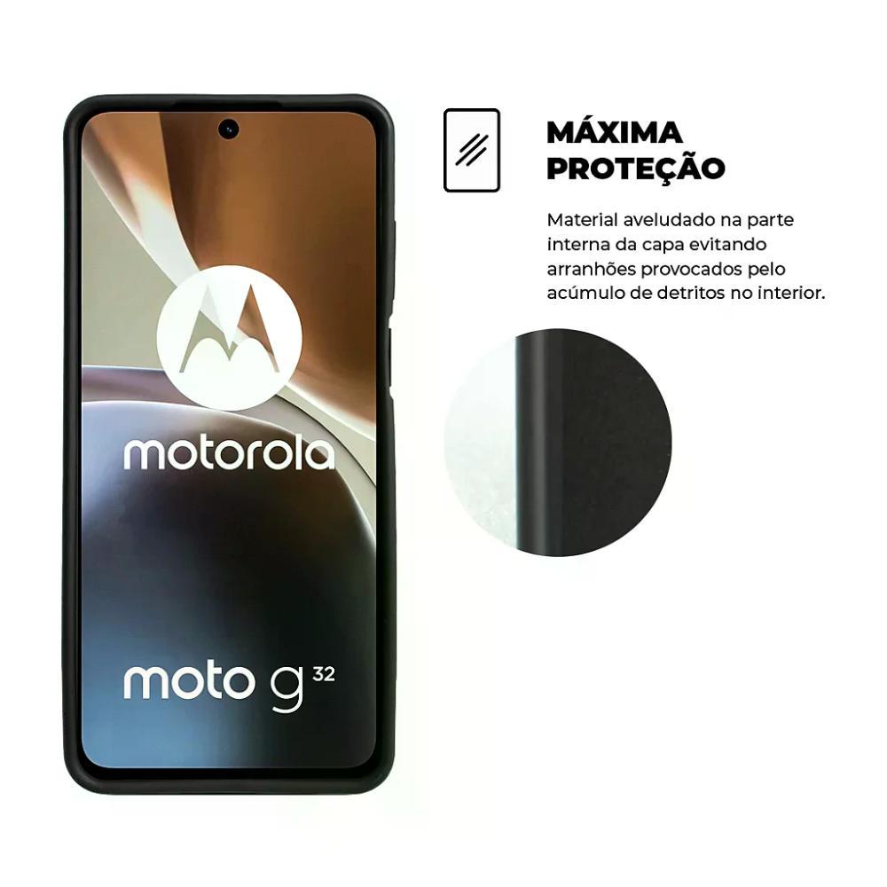 Kit Capa case capinha Silicon Veloz e Película Hydrogel HD para Motorola Moto G32 - Gshield - 3