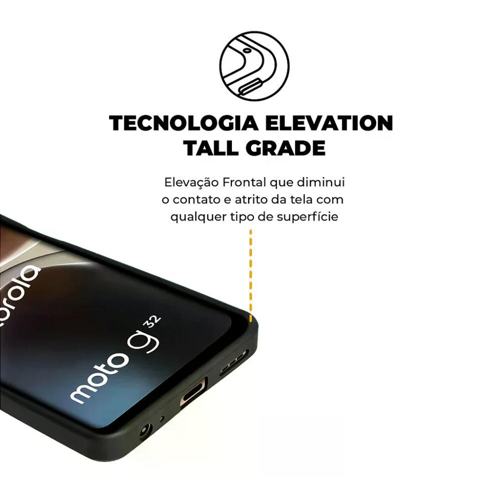 Kit Capa case capinha Silicon Veloz e Película Hydrogel HD para Motorola Moto G32 - Gshield - 5