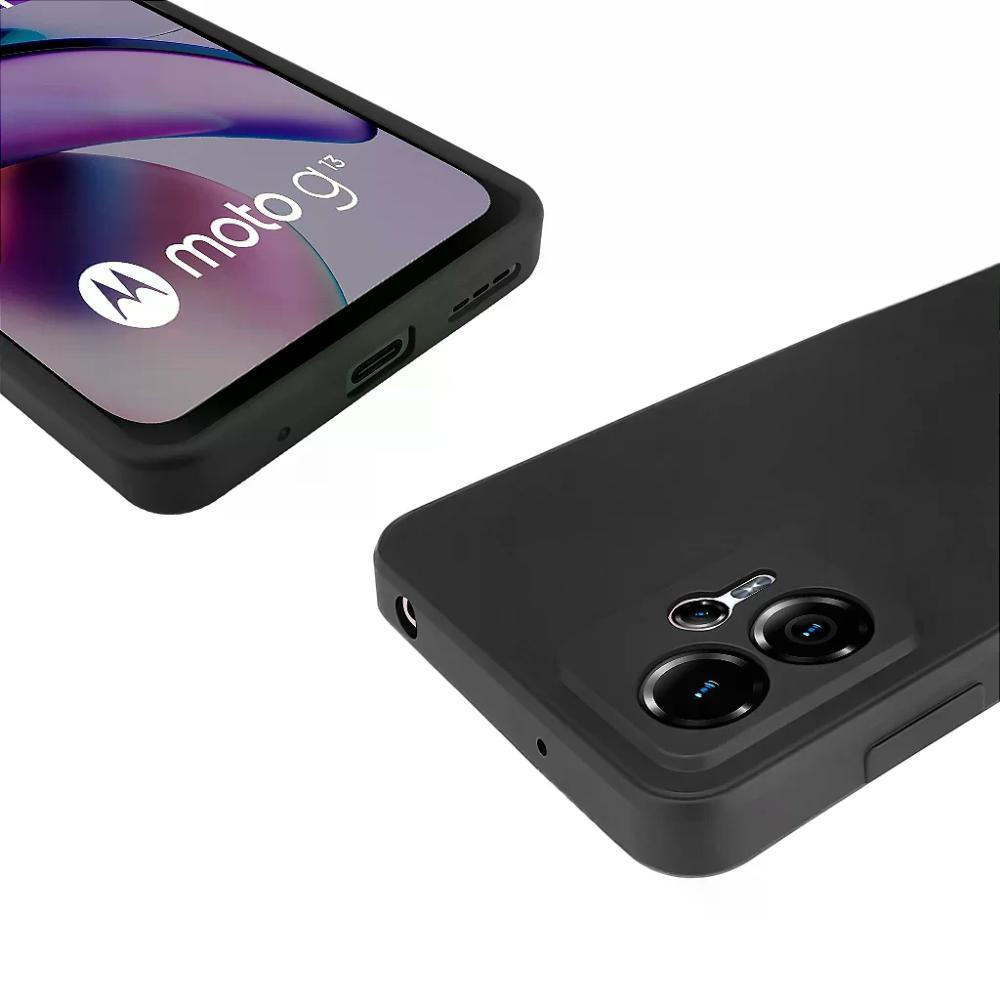 Kit Capa case capinha Silicon Veloz e Película Hydrogel HD para Motorola Moto G13 - Gshield - 4