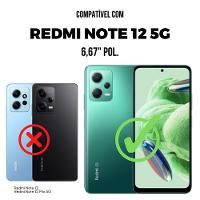 Kit Capa case capinha Silicon Veloz e Película Hydrogel HD para Xiaomi Redmi Note 12 5G - Gshield - 2