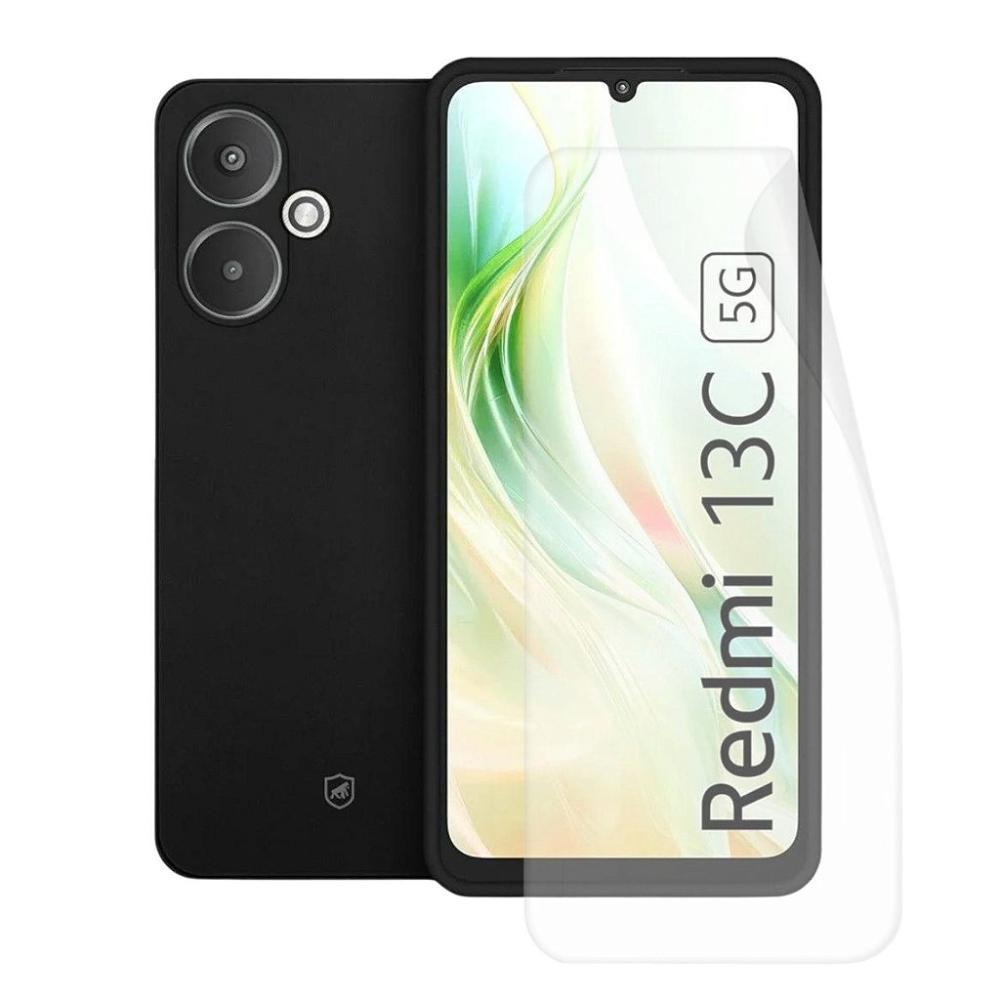 Kit Capa case capinha Silicon Veloz e Película Hydrogel HD para Xiaomi Redmi 13C - Gshield - 1