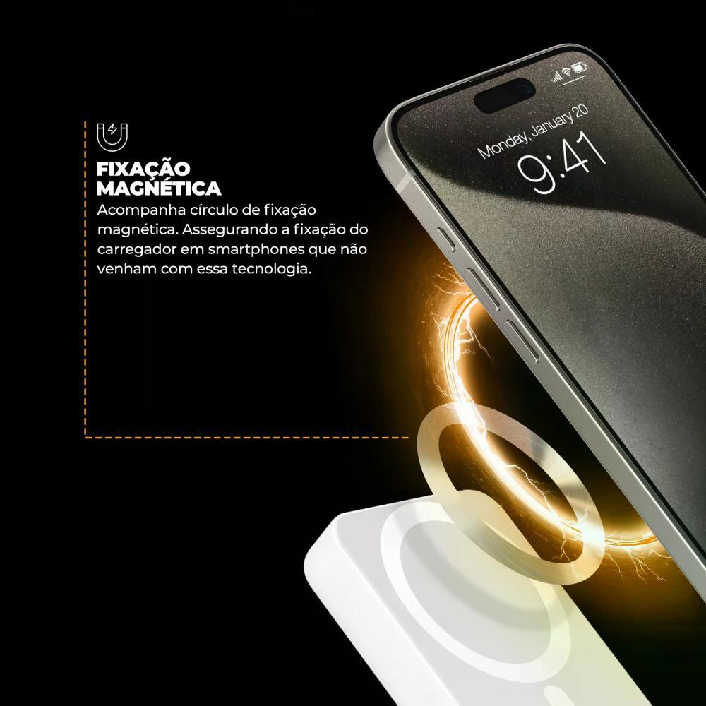 Carregador Portátil MagPower 5.000 MaH - Branco - Gshield - 5