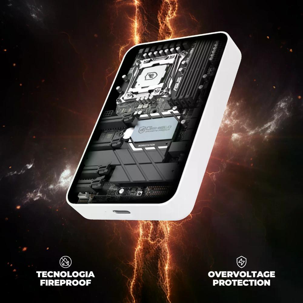 Carregador Portátil Wireless MagPower 10.000 mAh - Branco - Gshield - 3