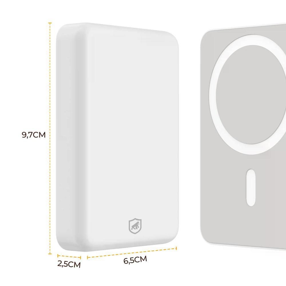 Carregador Portátil Wireless MagPower 10.000 mAh - Branco - Gshield - 6