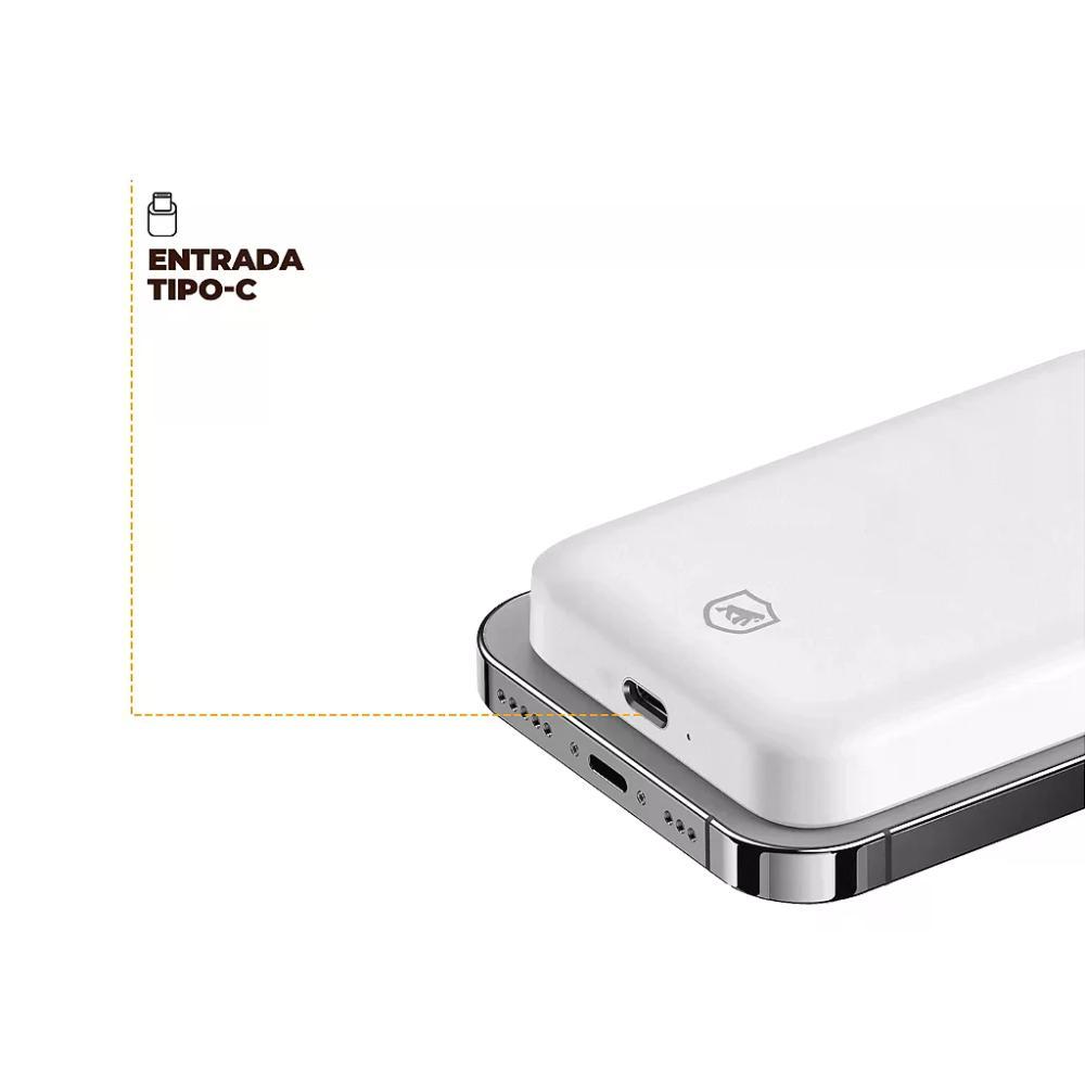 Carregador Portátil Wireless MagPower 10.000 mAh - Branco - Gshield - 7