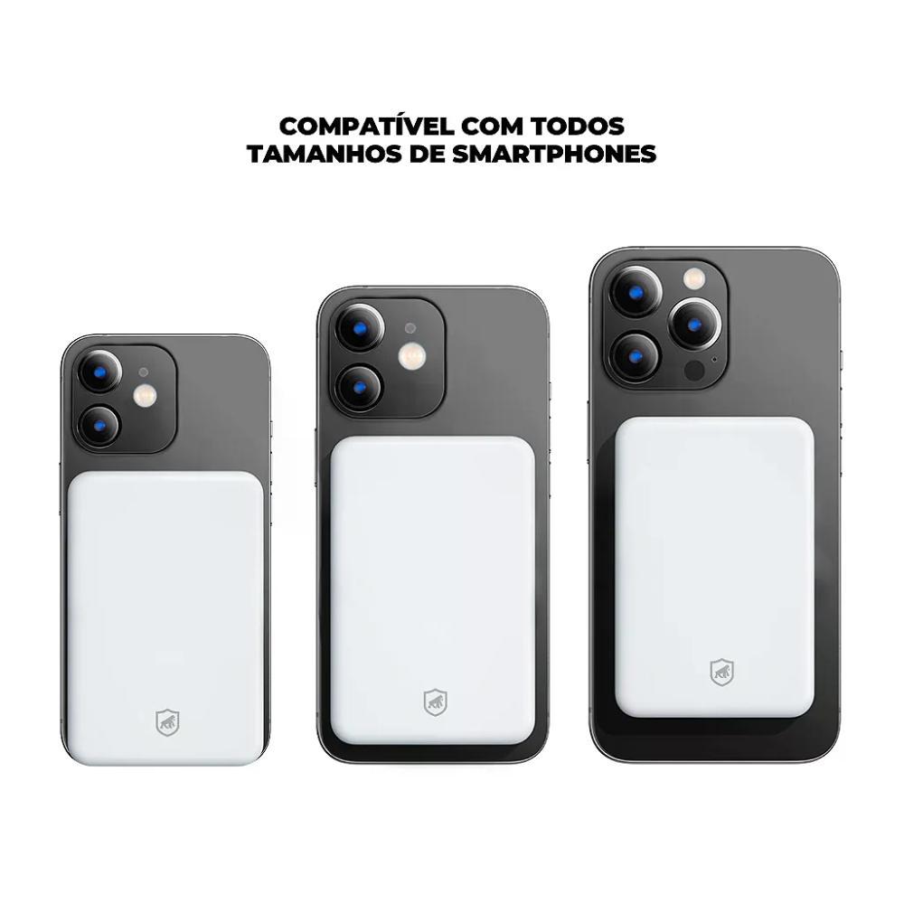 Carregador Portátil Wireless MagPower 10.000 mAh - Branco - Gshield - 9