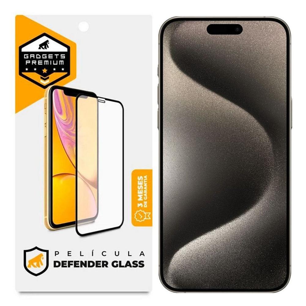 Película para iPhone 15 Pro Max - Defender Glass Preta - Gshield - 1