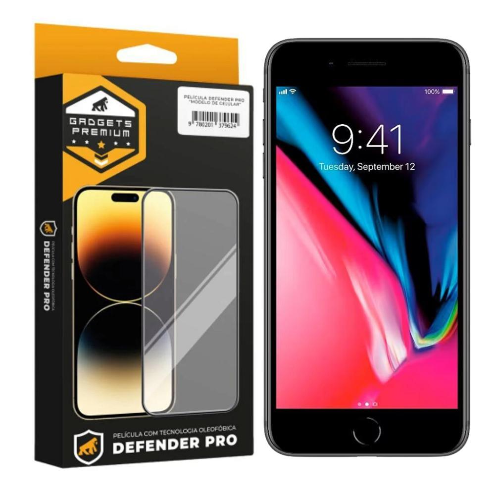 Película para iPhone 7 / 8 / SE 2 / SE 3 - Defender Pro - Preta - Gshield - 1