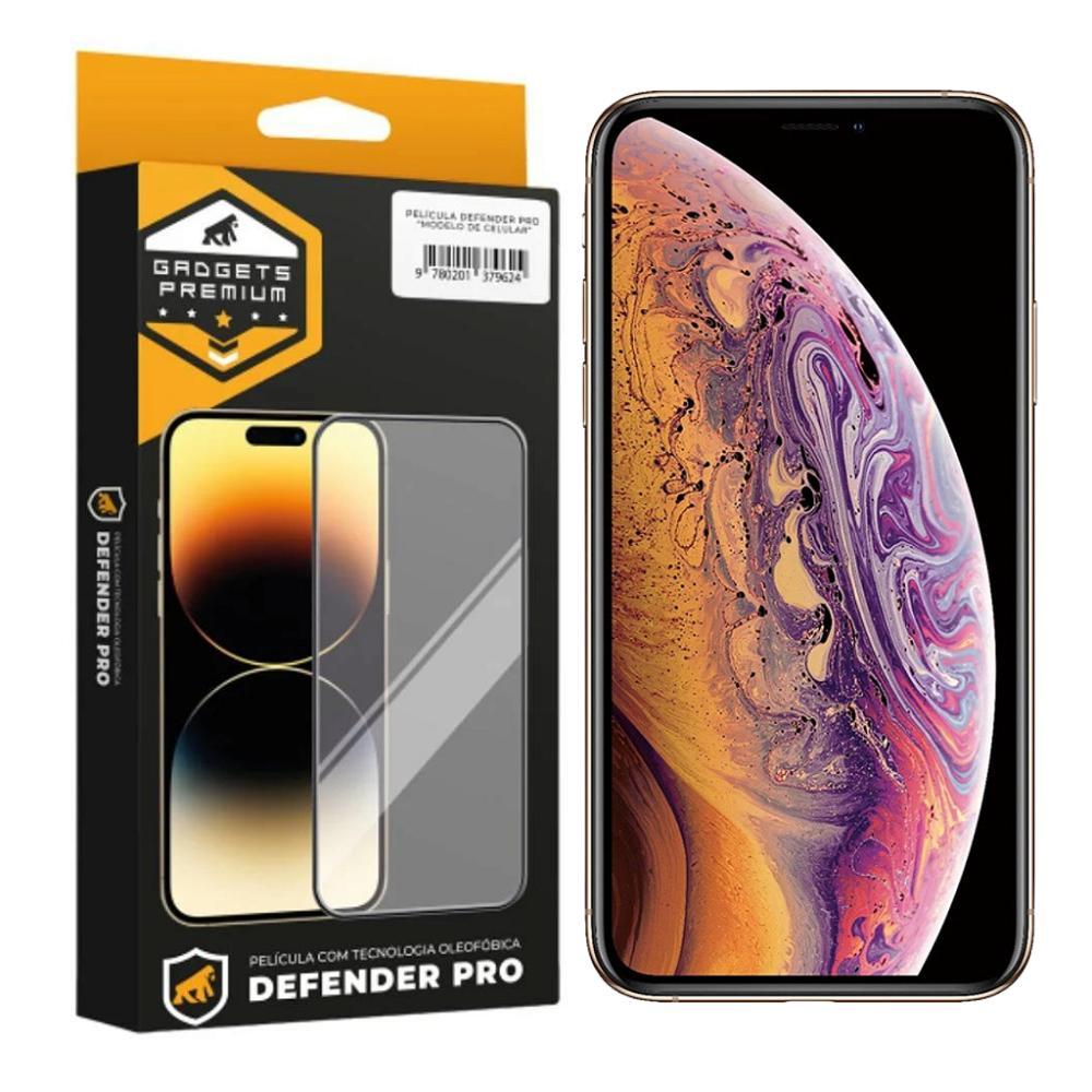 Película para iPhone XS Max - Defender Pro - Preta - Gshield - 1