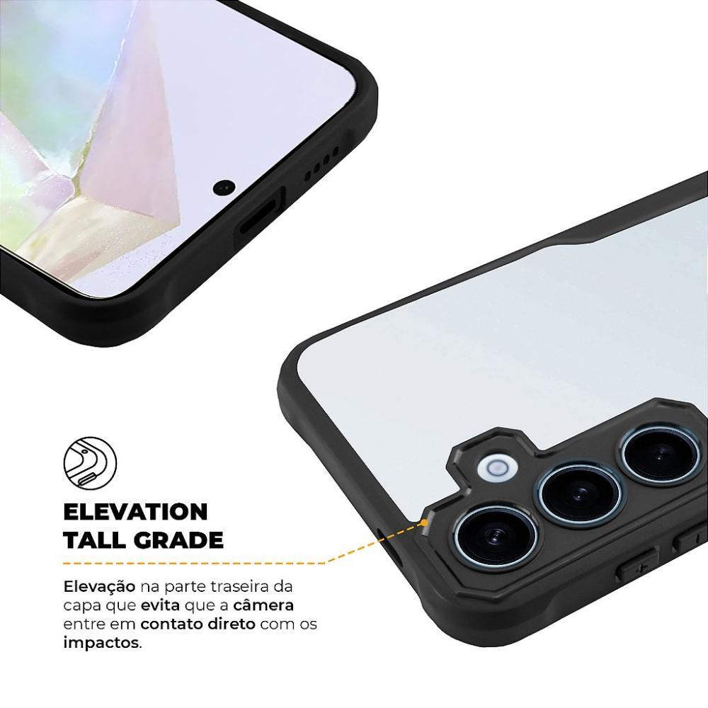 Capa case capinha para Samsung Galaxy A35 5G - Dual Shock Sense Preta - Gshield - 5