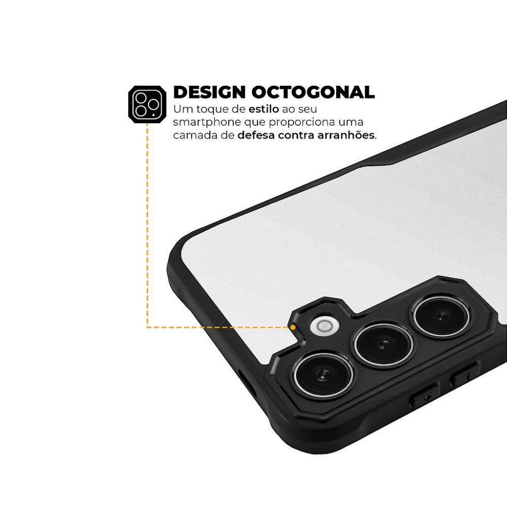 Capa case capinha para Samsung Galaxy A55 5G - Dual Shock Sense Preta - Gshield - 3