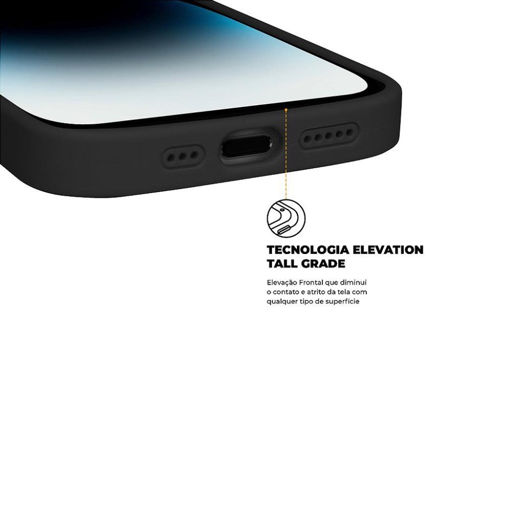 Capa case capinha para iPhone 14 Pro - Silicon Premium Preta - Gshield - 3