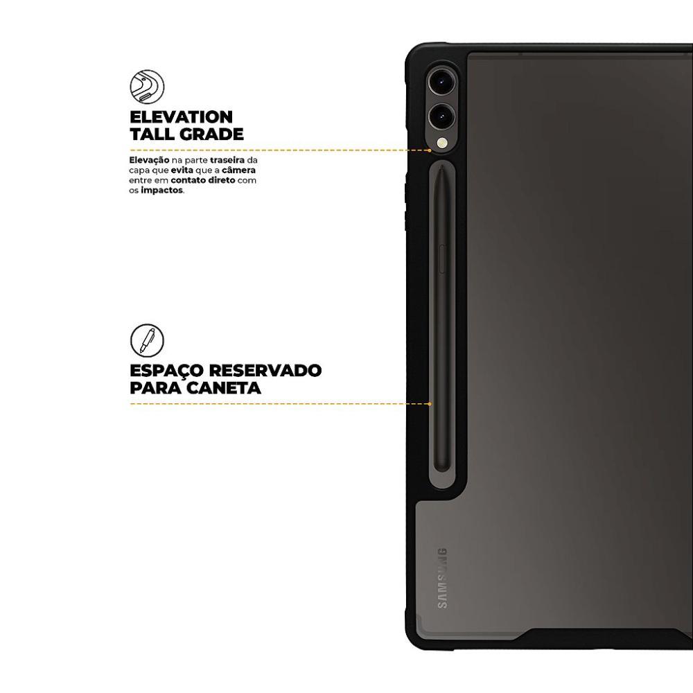 Capa case capinha para Samsung Galaxy Tab S9 Plus - Clear Shock - Gshield - 2
