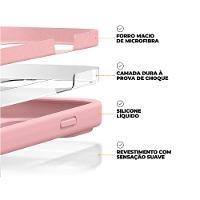 Capa case capinha para iPhone 13 - Silicon Premium Rosa - Gshield - 3