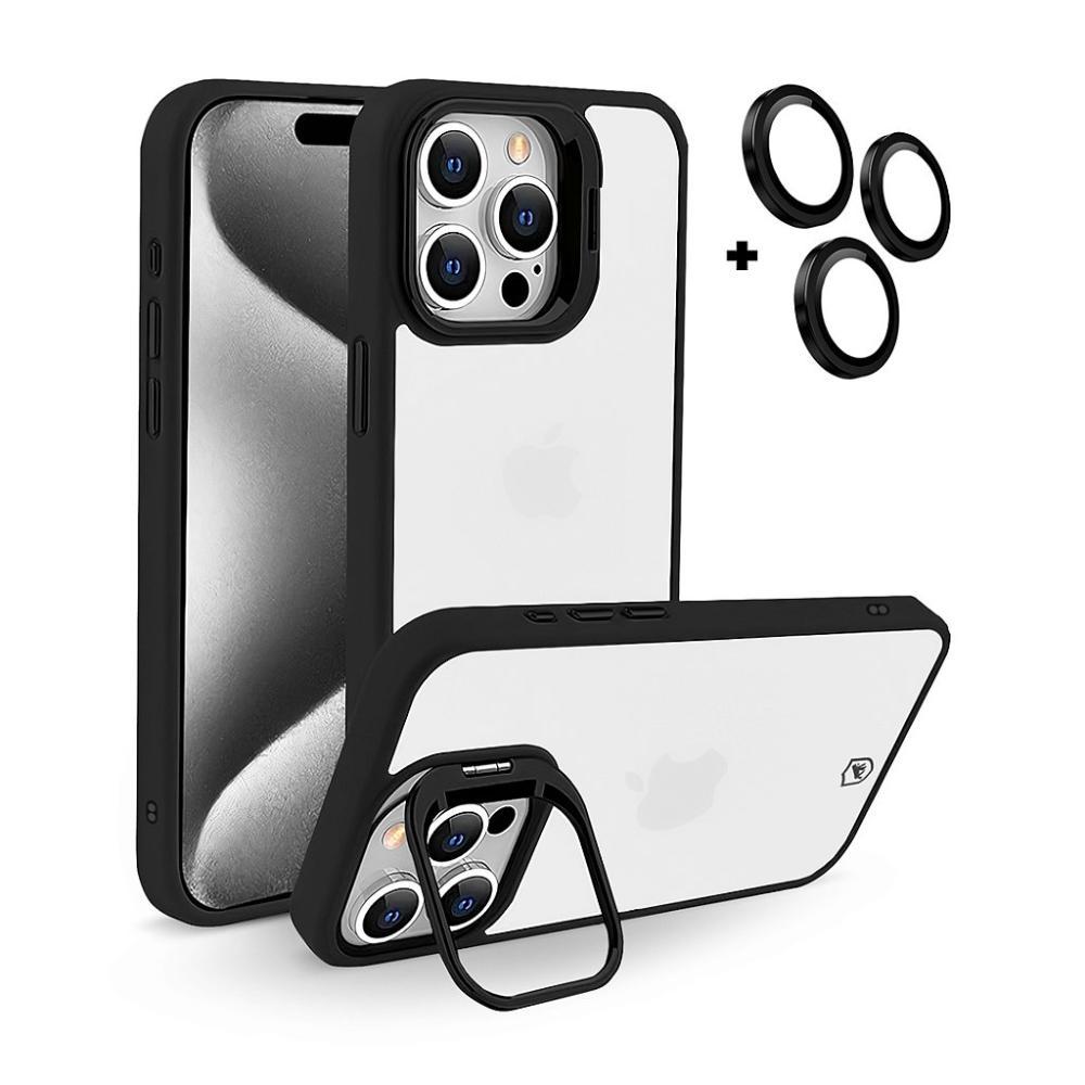 Kit Capa case capinha Gravity Preta e Película Ultra Safe para iPhone 15 Pro Max - Gshield - 3