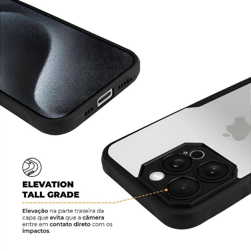 Kit Capa Dual Shock Sense e Pelicula Defender Pro Privacidade para iPhone 15 Pro - Gshield - 5