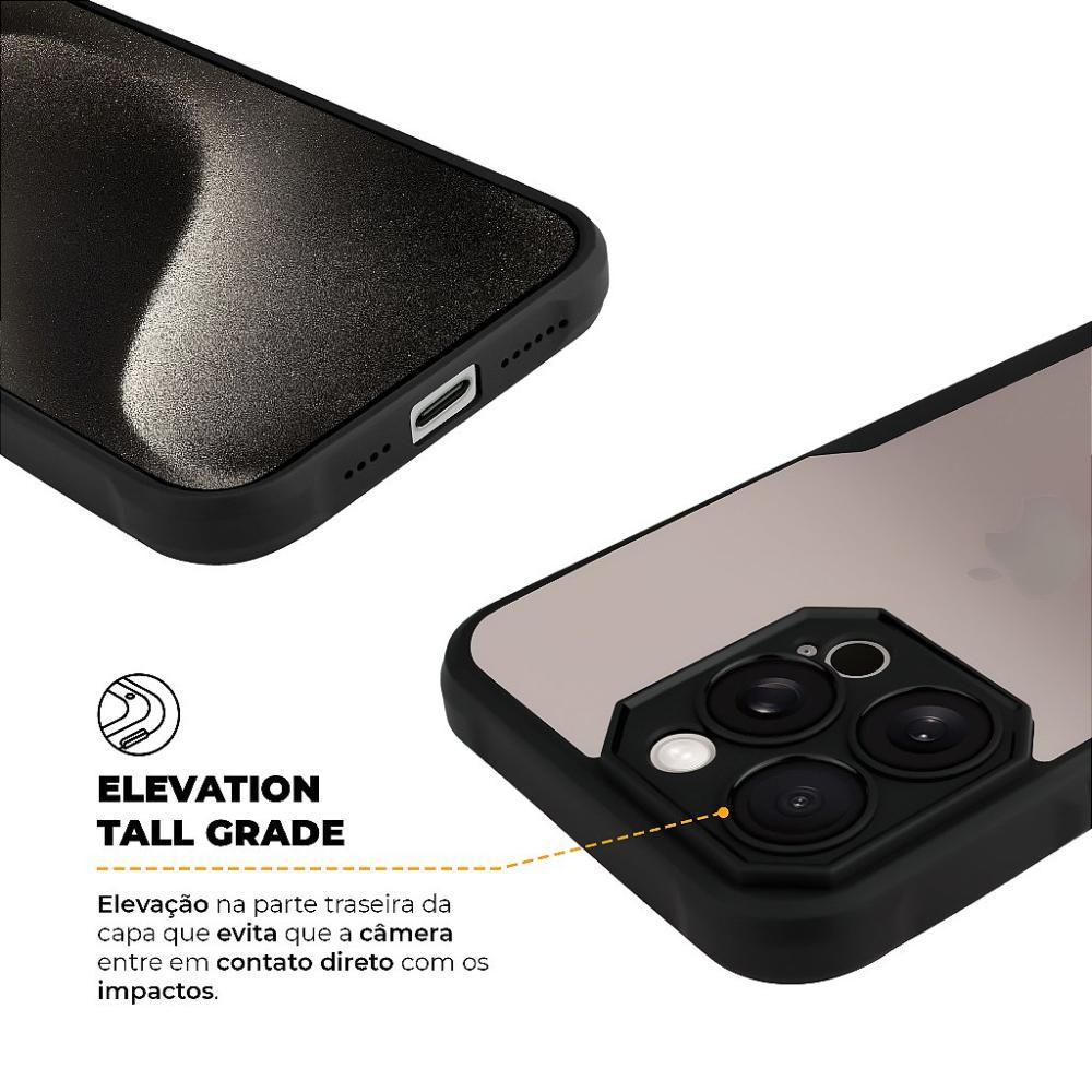Kit Capa Dual Shock Sense e Pelicula Defender Pro Privacidade para iPhone 15 Pro Max - Gshield - 5