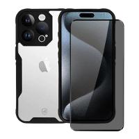 Kit Capa Dual Shock Sense e Pelicula Defender Pro Privacidade para iPhone 15 Pro Max - Gshield - 1