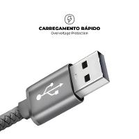 Cabo Symetric - Cinza - Tipo C / USB-A - 1,5M - Gshield - 2