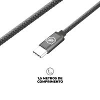 Cabo Symetric - Cinza - Tipo C / USB-A - 1,5M - Gshield - 3