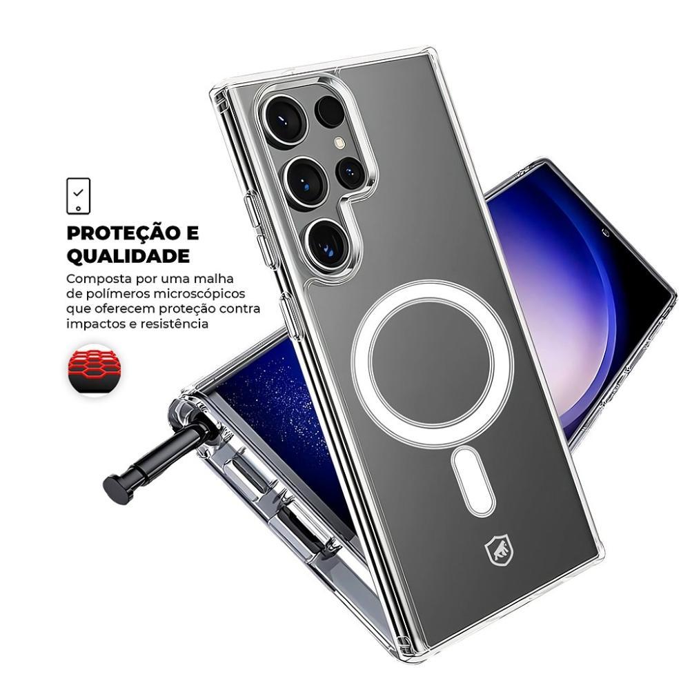 Capa MagSafe para Samsung Galaxy S24 Ultra - Transparente - Gshield - 3