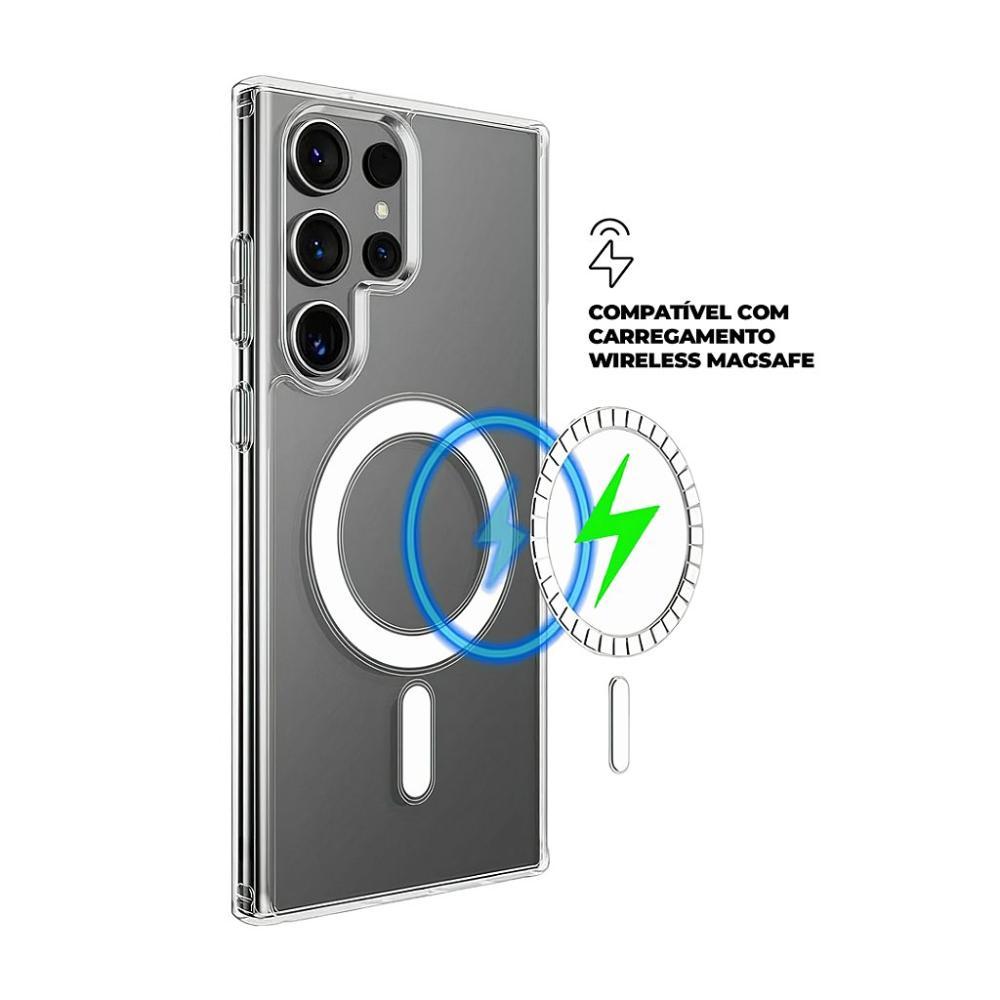 Capa MagSafe para Samsung Galaxy S24 Ultra - Transparente - Gshield - 4