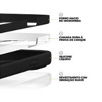 Capa case capinha para iPhone 13 - Silicon Premium Preta - Gshield - 3