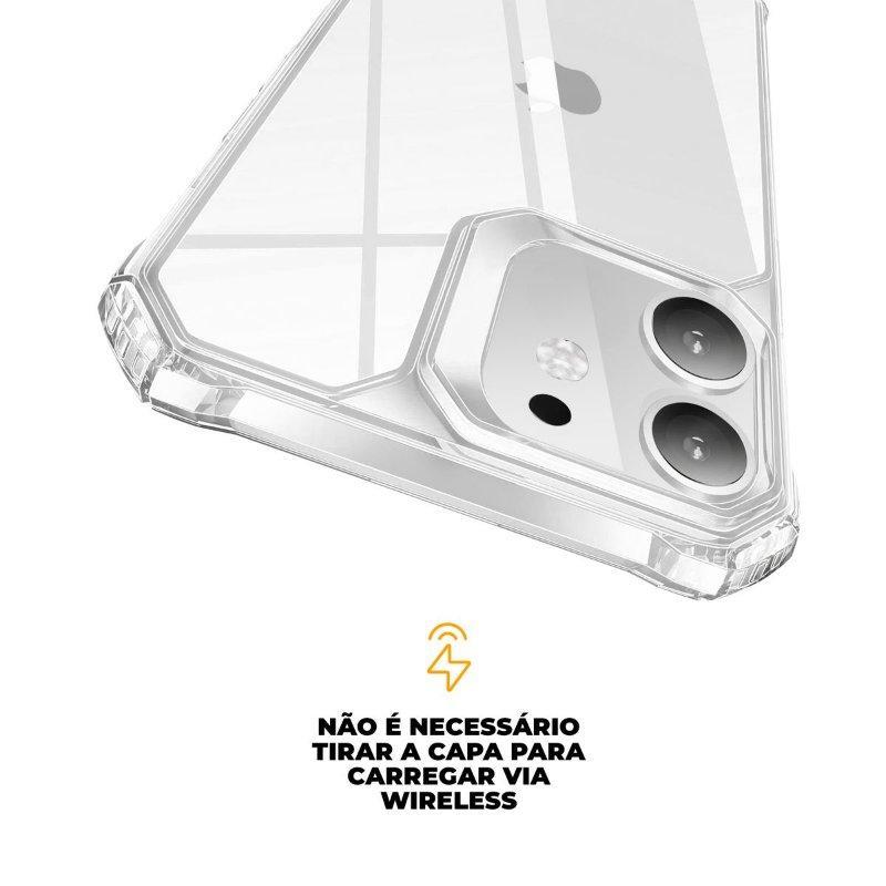 Kit Capa Clear Proof e Pelicula Coverage 5D Pro Preta para iPhone 12 - Gshield - 5