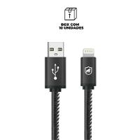 Cabo Lightning / USB-A - Turbo Militar - 1,5M  no Atacado - Caixa Fechada 10 Unidades - Gshield - 2