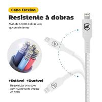 Cabo Survivor para Lightning / USB - 1,5m - Branco - Gshield - 3