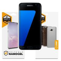 Película de Nano Gel Dupla + traseira fibra de carbono para Samsung Galaxy S7 Edge - Gshield (Cobre toda tela) - 1