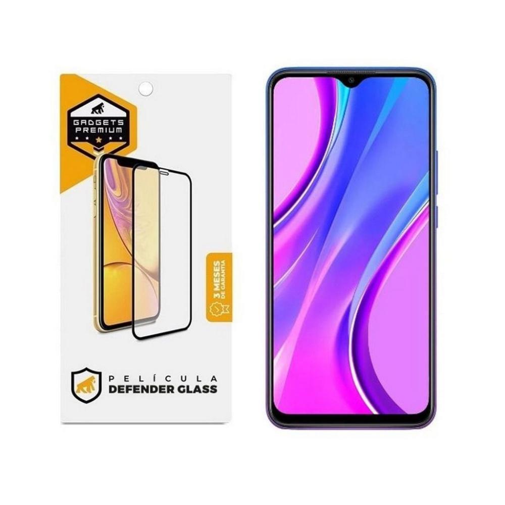 Película Defender Glass + Camera + Fibra de Carbono + Capa case capinha Dual Shock X Para Redmi 9 - Gshield - 3