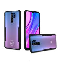 Película Defender Glass + Camera + Fibra de Carbono + Capa case capinha Dual Shock X Para Redmi 9 - Gshield