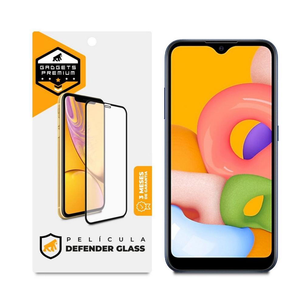 Película Defender Glass para Samsung Galaxy A01 - Preta - Gshield - 1