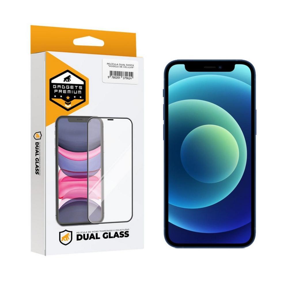 Película Dual Glass para iPhone 12 Mini - Preto - Gshield - 1