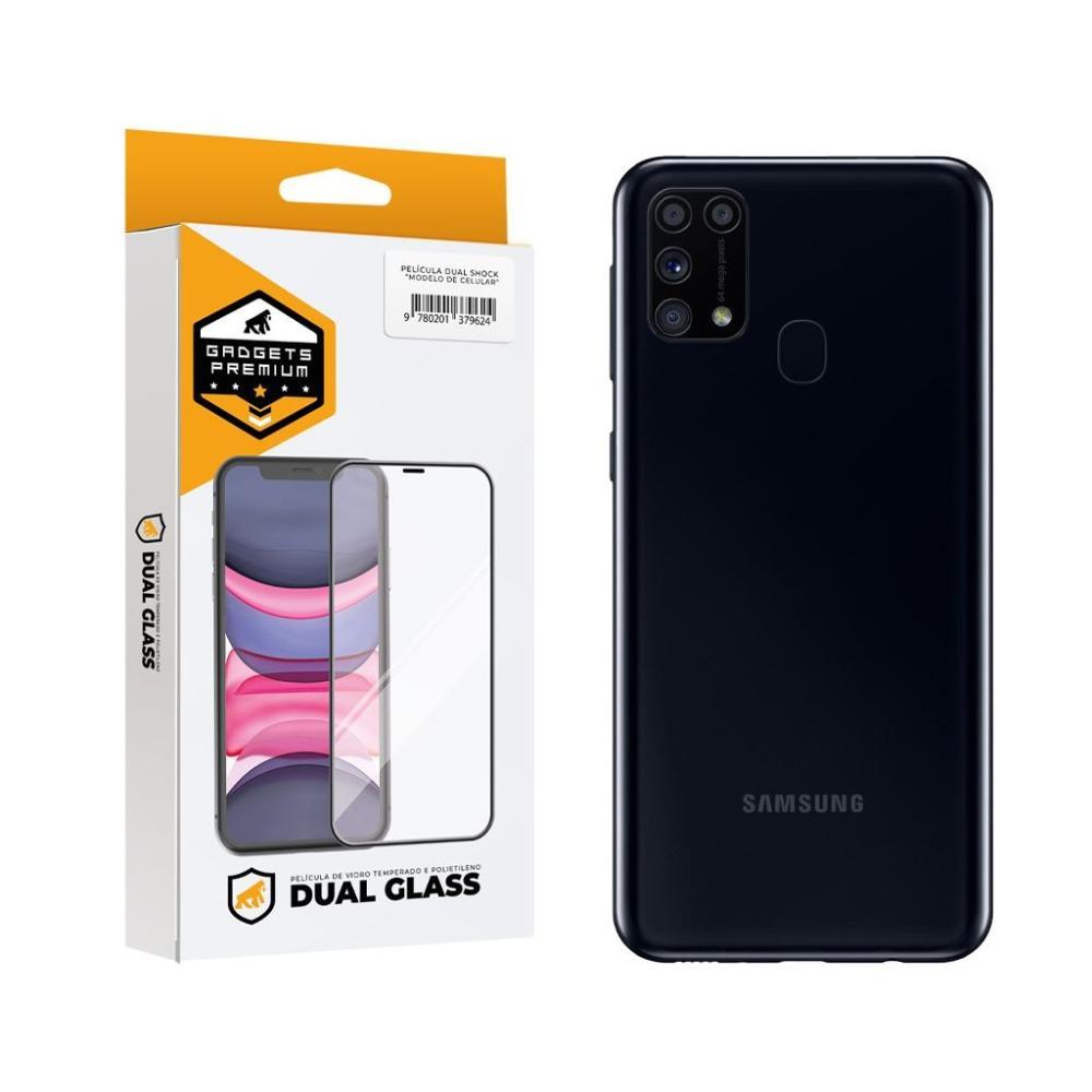 Película Dual Glass para Samsung Galaxy M31 - Preto - Gshield - 1