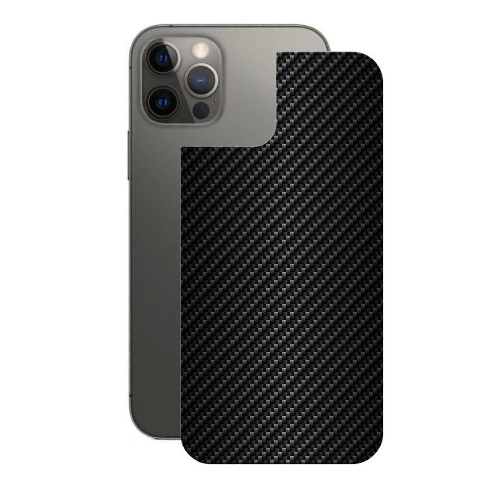 Película iPhone 12ProMax-Traseira FibraCarbono Preta-Gshield - 1