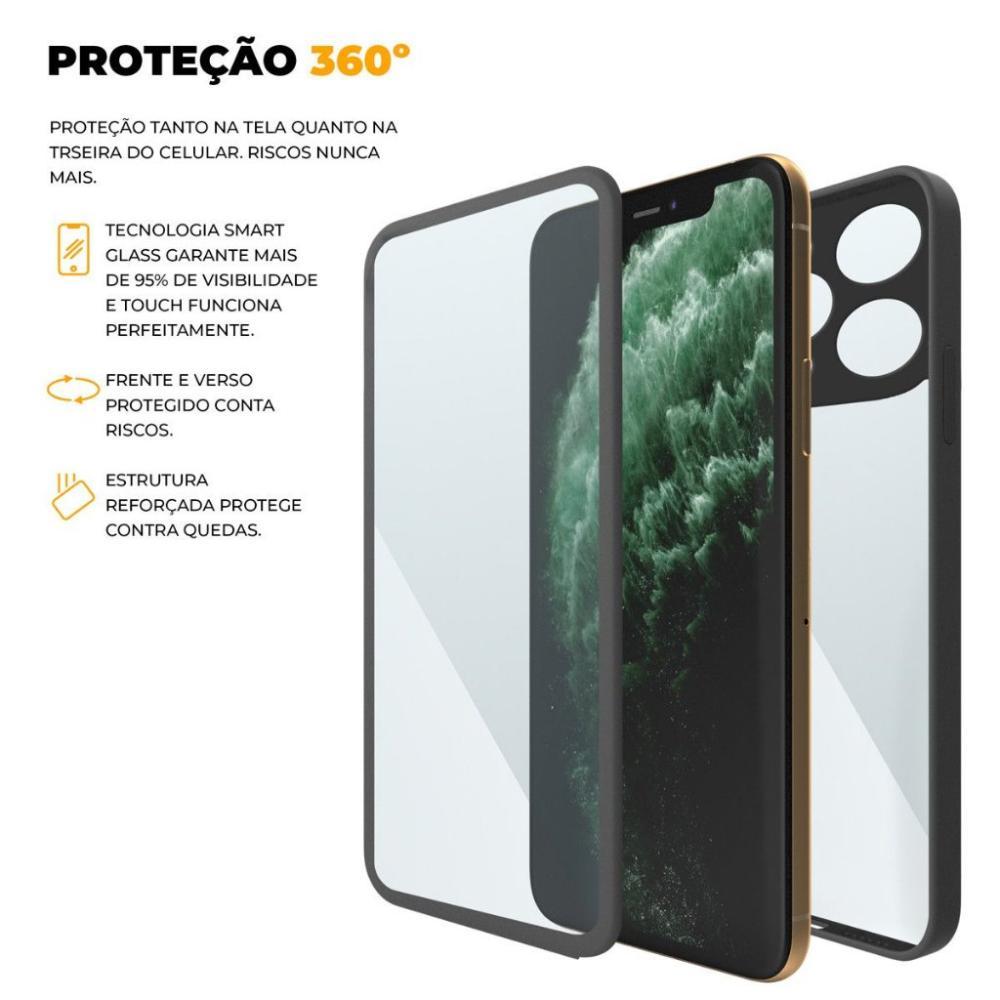 Capa 360 para iPhone 12 Pro Max - Preta - Frente e Verso - Gshield - 3