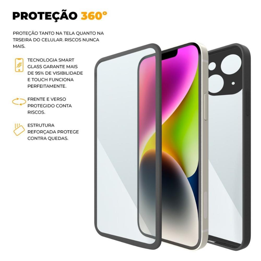 Capa 360 para iPhone 14 Plus - Preta - Frente e Verso- Gshield - 3