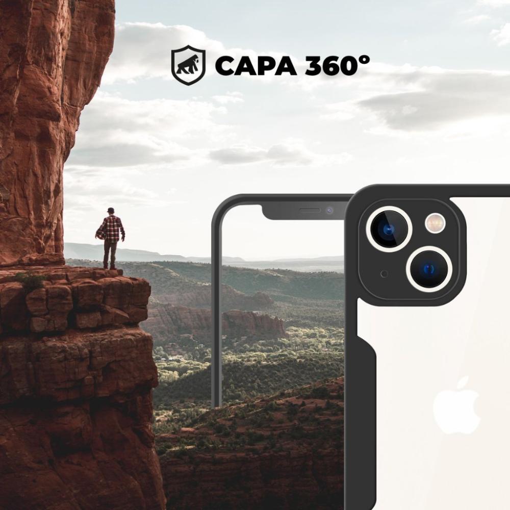 Capa 360 para iPhone 14 Plus - Preta - Frente e Verso- Gshield - 5