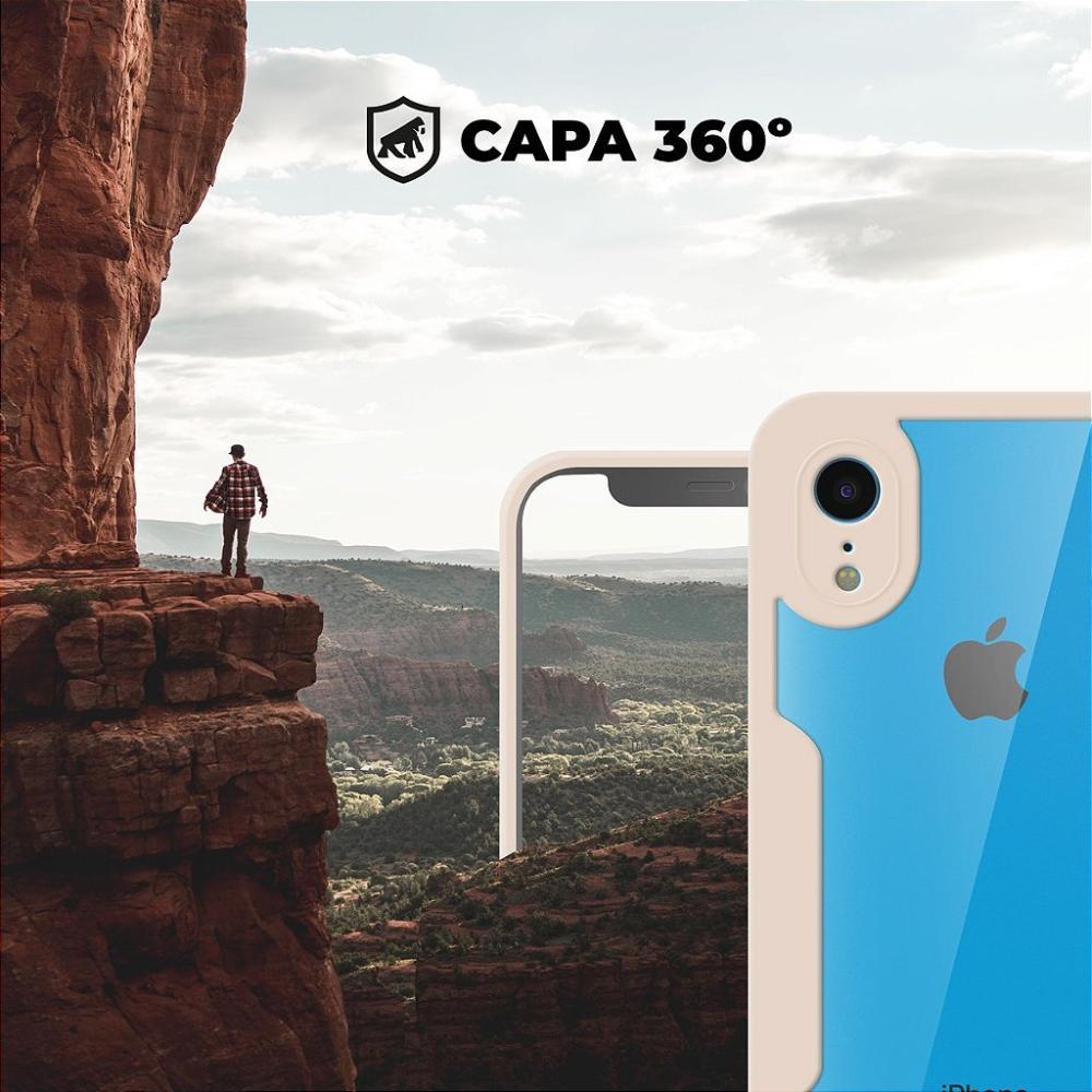 Capa 360 para iPhone XR - Rosa - Frente e Verso- Gshield - 5