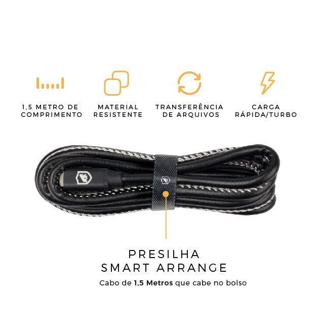 Cabo Turbo Militar - 1,5M - Micro USB V8 - Gshield - 6