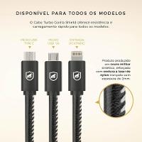 Cabo Turbo Militar - 1,5M - Micro USB V8 - Gshield
