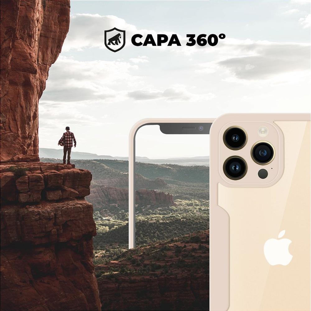 Capa 360 para iPhone 13 Pro Max - Rosa - Frente e Verso- Gshield - 5