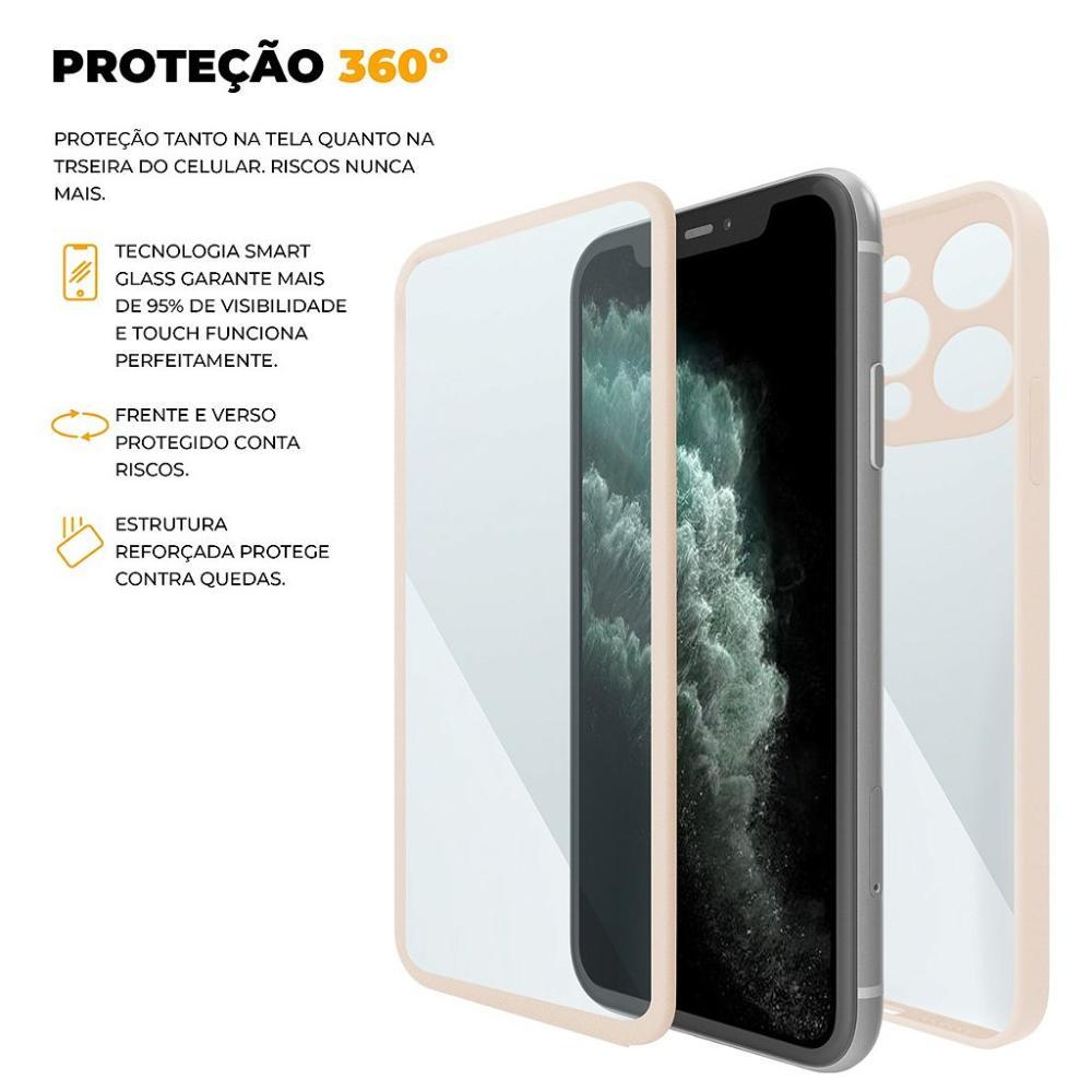 Capa 360 para iPhone 11 Pro Max - Rosa - Frente e Verso - Gshield - 3