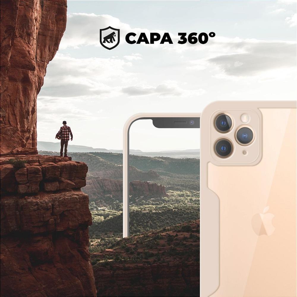 Capa 360 para iPhone 11 Pro Max - Rosa - Frente e Verso - Gshield - 5