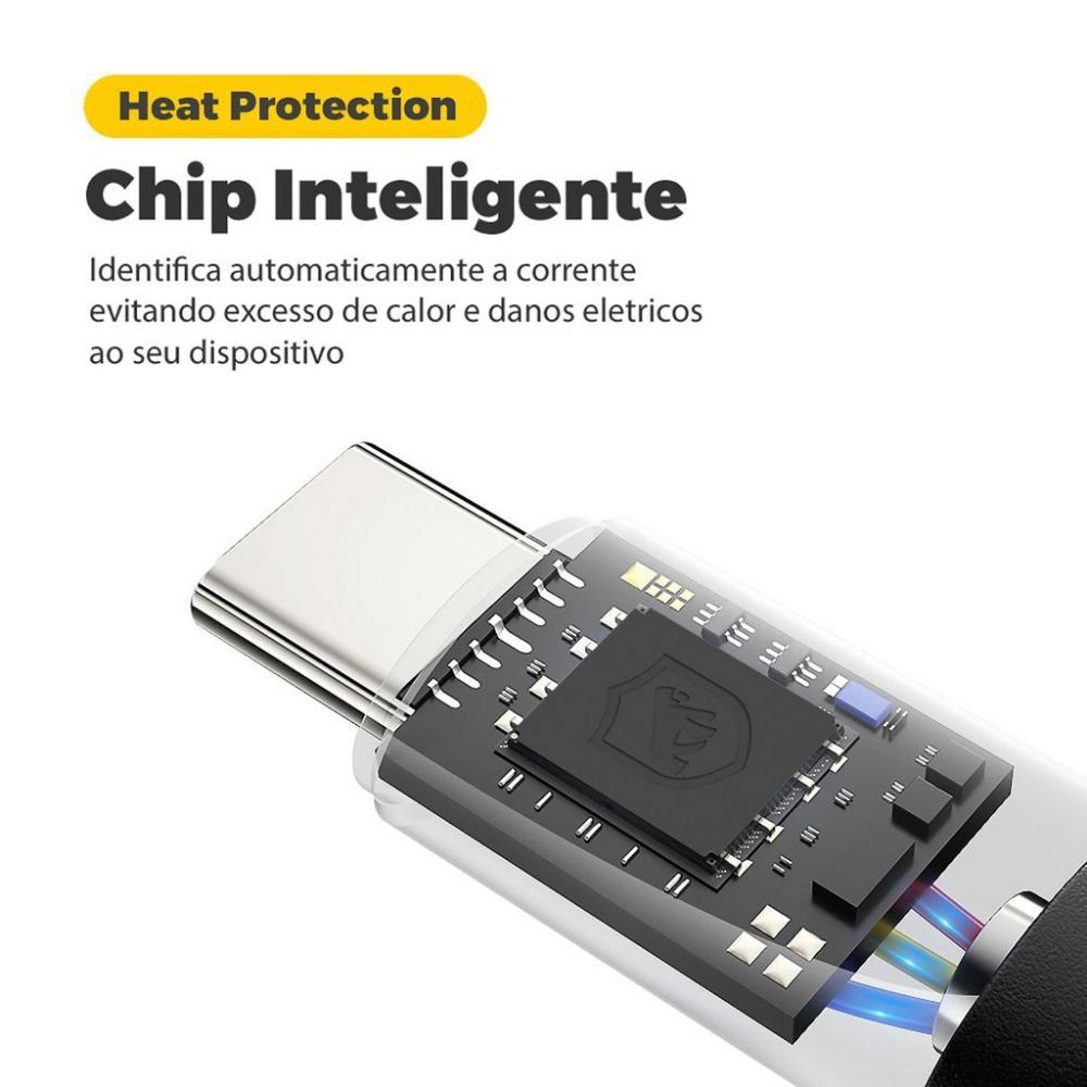 Cabo Dual Shock Micro USB V8 Branco - 1,2m - GShield - 6