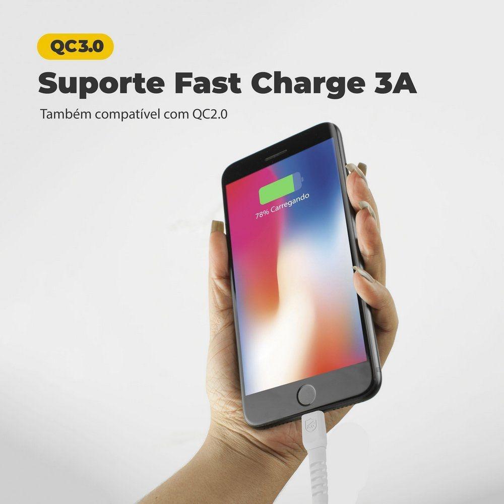 Cabo Dual Shock ( iPhone / iPad ) Lightning - Branco - 2 metros (MFI Homologado) - Gshield - 6